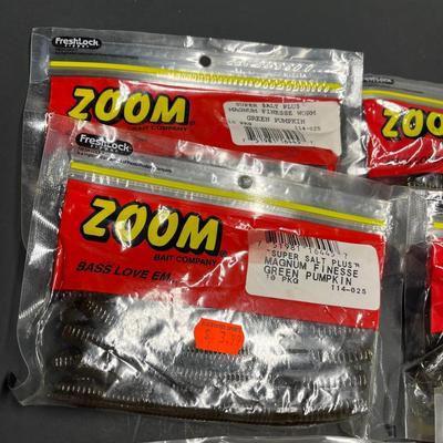LOT 114B: Zoom Rubber Worms - Artificial Plastic Fishing Baits