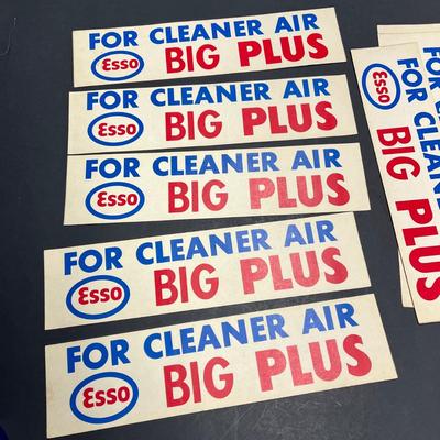LOT 117B: Vintage 1970s Esso Gas Bumper Stickers