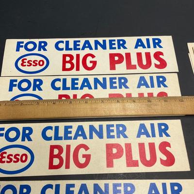 LOT 117B: Vintage 1970s Esso Gas Bumper Stickers