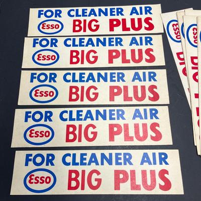 LOT 119B: Vintage 1970s Esso Gas Bumper Stickers