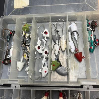 LOT 129B: Assorted Fishing Lures - Jig Heads, Bucktails, Spoons