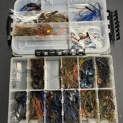LOT 154B: Assorted Fishing Lures - Jigs with Rubber Skirts