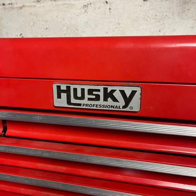 LOT 175B: Husky Tool Chest Full of Tools - Drill Bits, Air Tools and More