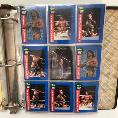 LOT 201U: Binder full of Wrestling Trading Cards - Hulk Hogan, Ultimate Warrior, Macho Man Randy Savage & More