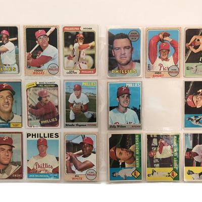 LOT 205U: Vintage Philadelphia Phillies' Baseball Cards & Baseballs