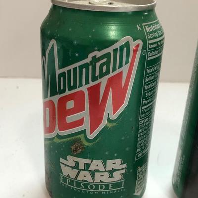 LOT 210U: Vintage Diet Pepsi Commercial Slogan Glasses & 24 Vintage Star Wars Episode I Character Soda Cans