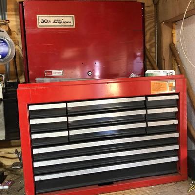 LOT 221S: Sears Craftsman 12-Drawer Chest Tool Box w/ Wrenches of All Kinds