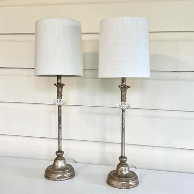 Pair (2) Table Distressed Lamps