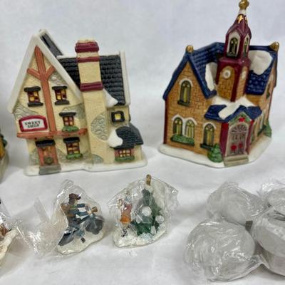 Christmas Village Buildings and people
