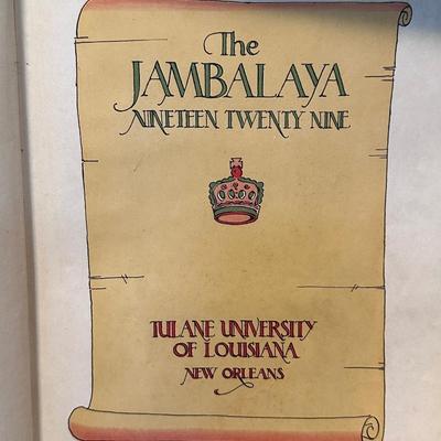 1929 Tulane Year Book ~ Jambalaya