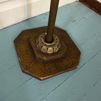 Folk Art Pipe & Tobacco Stand With Match Holder