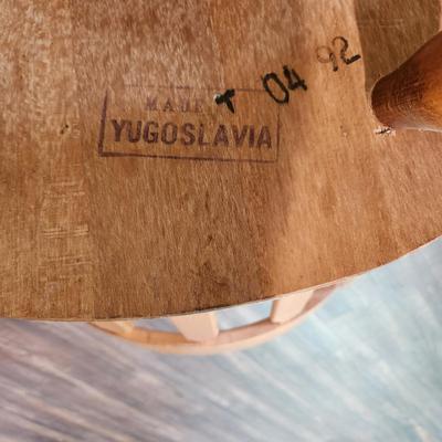 2 Solid Wood Chairs Made in Yugoslavia