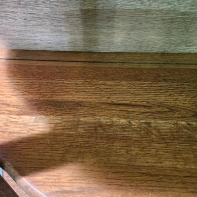 Vintage Bow Front Curio Cabinet 4 Shelves Etched Glass 35x17x62