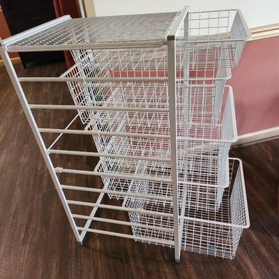 Wire Basket Storage Rack