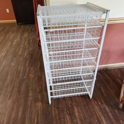 Wire Basket Storage Rack