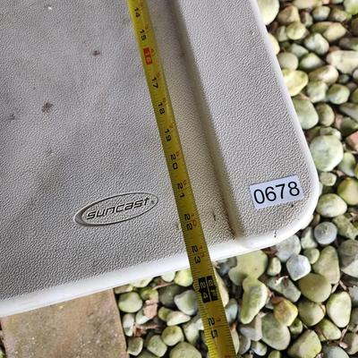 Suncast Outdoor Patio Storage Box Seat 46x23x24