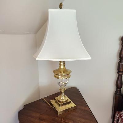 Sedgefield by Adams Heavy Brass Crystal Table lamp 3 way