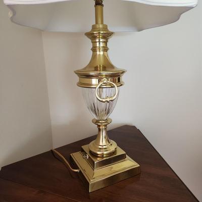 Sedgefield by Adams Heavy Brass Crystal Table lamp 3 way