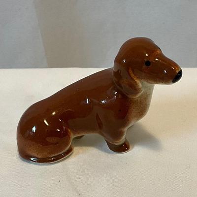 Vintage 1943 procelain dachshund dog