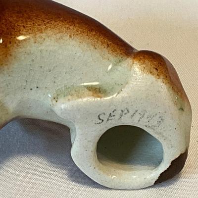 Vintage 1943 procelain dachshund dog