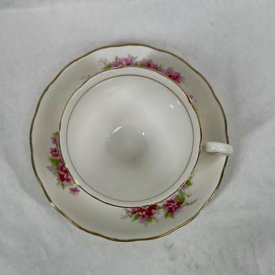 Collectible Calclough Bone China Teacup and Saucer Made in England