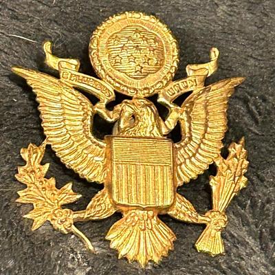 WW2 US Army military uniform dress visor cap eagle insignia Officer hat veteran
