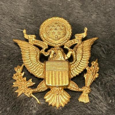 WW2 US Army military uniform dress visor cap eagle insignia Officer hat veteran