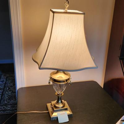 Sedgefield by Adams Heavy Brass Crystal Table lamp 3 way