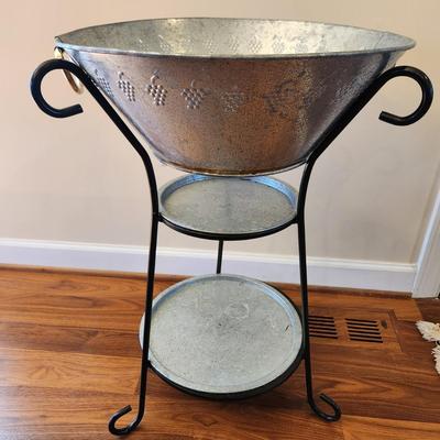 Galvanized Beverage Stand