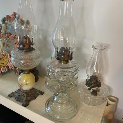 Lot of 5 Kerosene Lamps