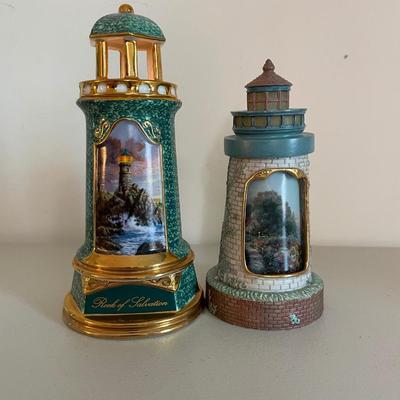 Lot of Two Lighthouses - Thomas Kinkade