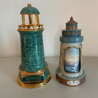Lot of Two Lighthouses - Thomas Kinkade