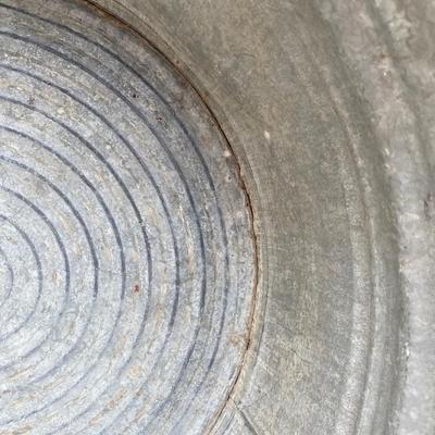 LARGE GALVANIZED WASH TUB AND WIRE MILK CRATE