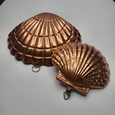 Vintage Copper Shell Wall Decor