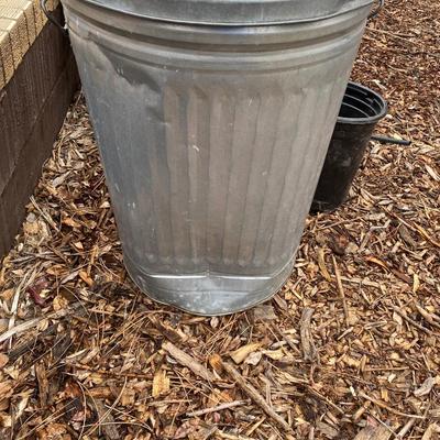 SPRINKLER LINE, METAL TRASH CAN AND MORE