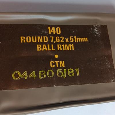140 rounds 7,62 x 51mm Ball R1M1 Battle Pack Ammunition Sealed Battle Pack