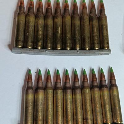 60 rounds on stripper clips 5.56 MM Ammunition 60 total rounds