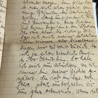 World War II German Letter w/2 Hitler Stamps in Good Preowned Condition as Pic'd.