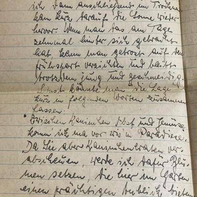 World War II German Letter w/2 Hitler Stamps in Good Preowned Condition as Pic'd.