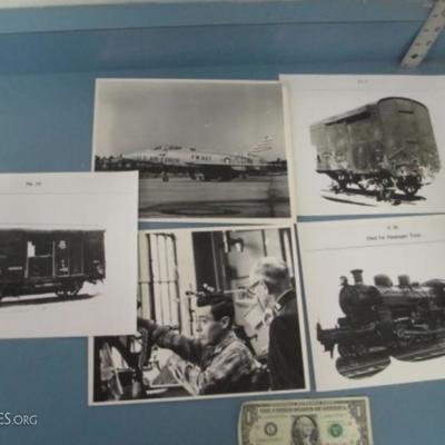 Vintage Railroad, Military, Airplane Old Original Photos