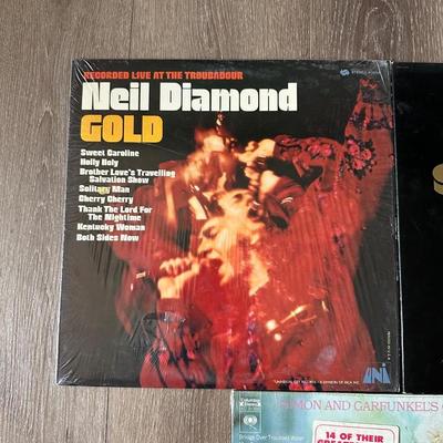 NEIL DIAMOND, SIMON & GARFUNKEL VINYL RECORD ALBUMS