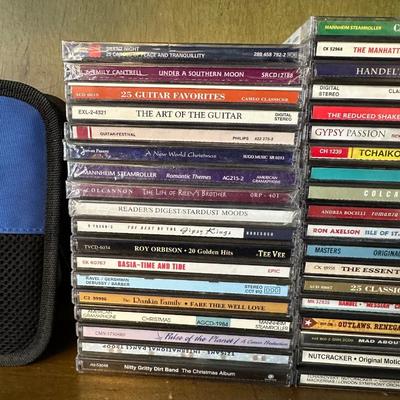 MUSIC ON CD'S WITH CARRY CASE