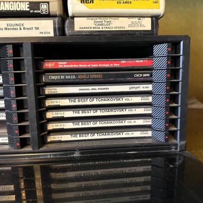 MUSIC ON 8-TRACK TAPES AND CD'S