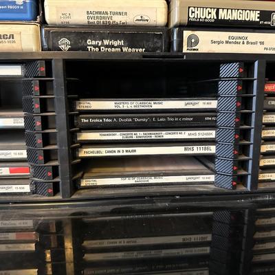 MUSIC ON 8-TRACK TAPES AND CD'S