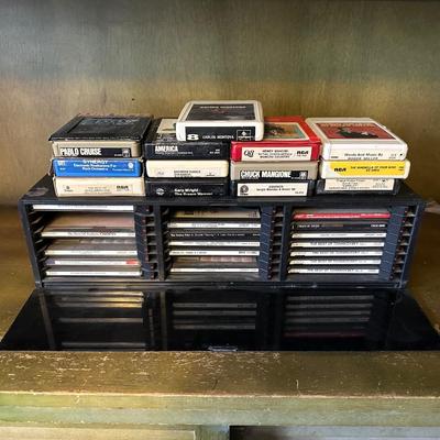 MUSIC ON 8-TRACK TAPES AND CD'S