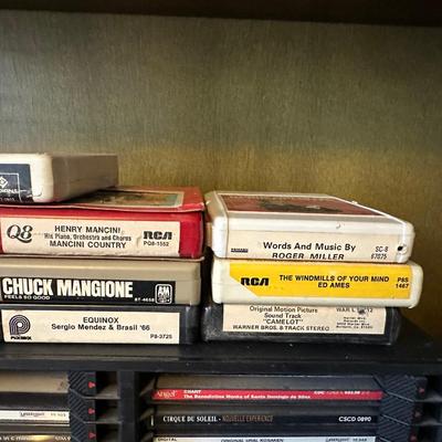 MUSIC ON 8-TRACK TAPES AND CD'S
