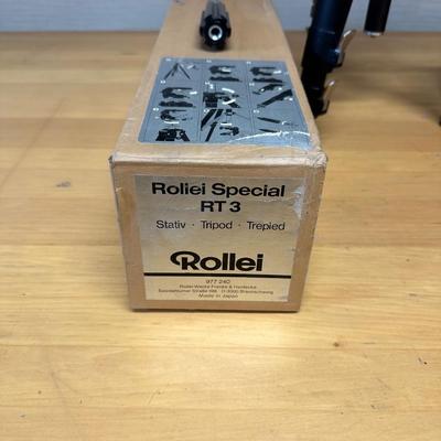 ROLLEI TRIPOD, BELL & HOWELL SUPER 8 MOVIE PROJECTOR AND CORDLESS SONOTRON