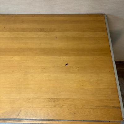 DRAFTING TABLE AND 2 DRAFTING CHAIRS