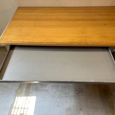 DRAFTING TABLE AND 2 DRAFTING CHAIRS