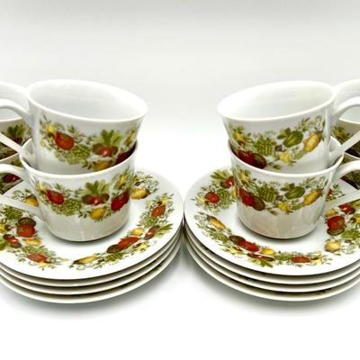 Vintage Corning Ware Spice of Life 44 Pc Dish Set - Made in Japan - Casserole, Petit Pans, Plates, Cups, Saucers